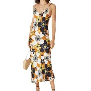 Dodo Bar Or 100% Silk Corrina Floral Print Maxi Slip Dress Size 8